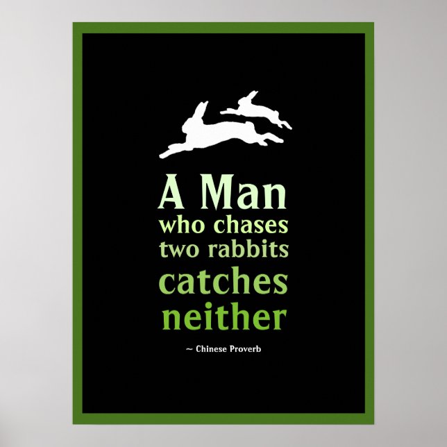 Poster Proverbe chinois (Devant)