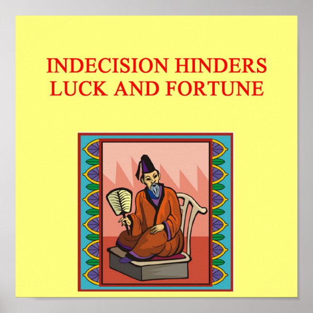 Poster proverbe chinois sage (Devant)