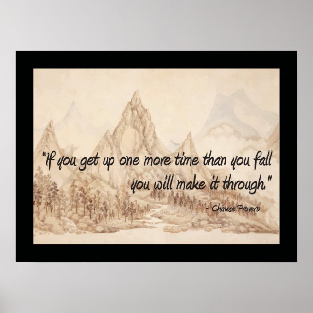 Poster Proverbe chinois vous le ferez (Devant)