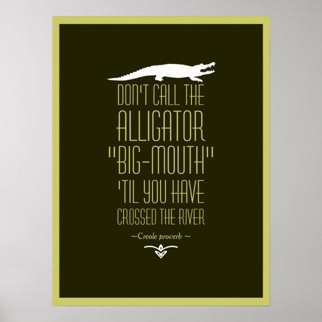 Poster Proverbe créole (Devant)