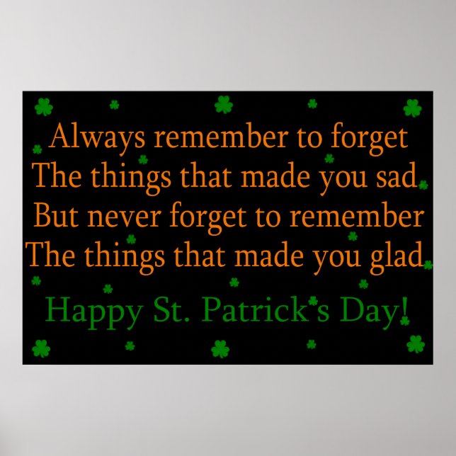 Poster Proverbe irlandais 3 - Imprimer (Devant)