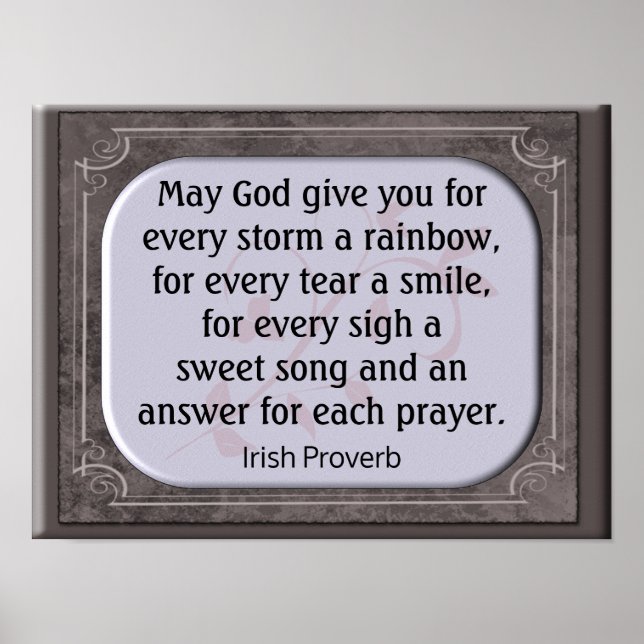 Poster Proverbe irlandais — Imprimer (Devant)