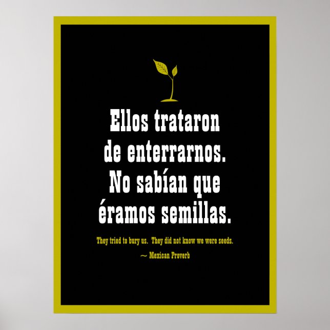 Poster Proverbe mexicain (Devant)