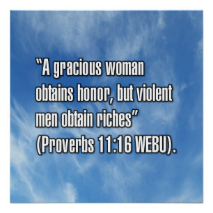 Poster Proverbes 11:16 WEBU