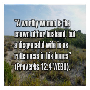 Poster Proverbes 12:4 WEBU