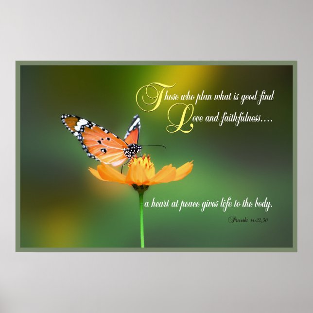 Poster Proverbes 14 Écritures Imprimer (Devant)