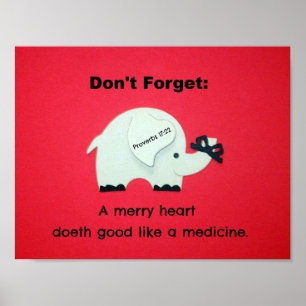 Poster Proverbes 17:22 Un Joyeux Coeur Fait Bien...