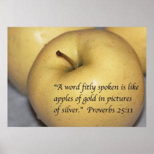 Poster Proverbes 25:11 Écriture Imprimer