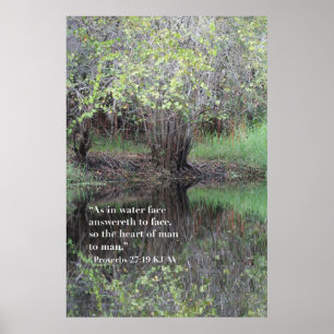 Poster Proverbes 27:19 Écriture Imprimer