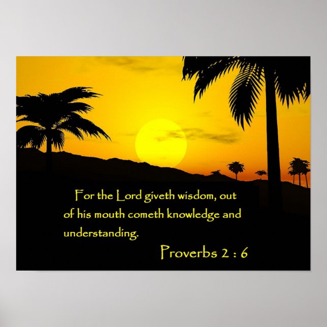 Poster Proverbes 2 : 6 (Devant)
