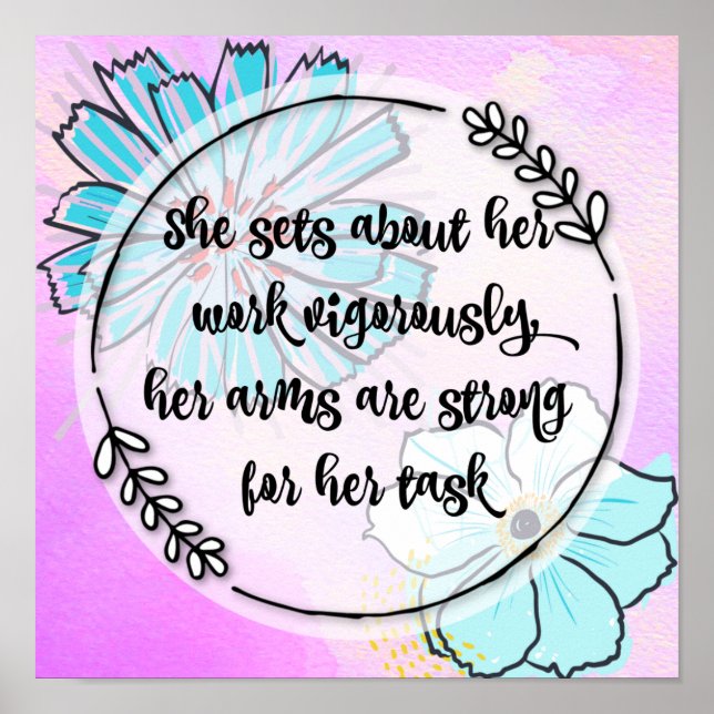 Poster Proverbes 31:17 (Devant)