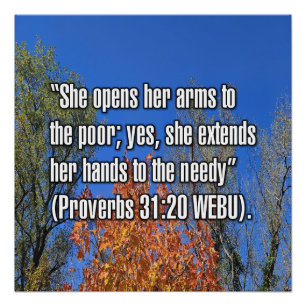 Poster Proverbes 31:20 WEBU