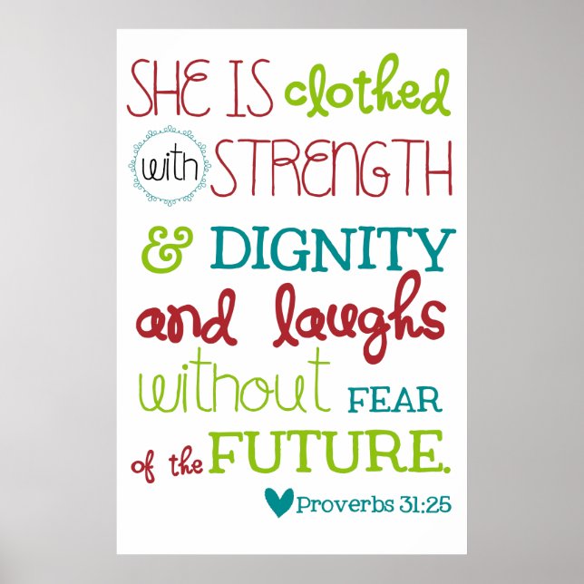 Poster Proverbes 31:25 (Devant)