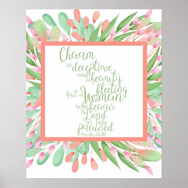 Poster Proverbes 31:30 (Devant)
