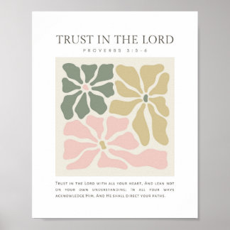 Poster Proverbes 3:5-6 Ayez confiance dans l'Éternel