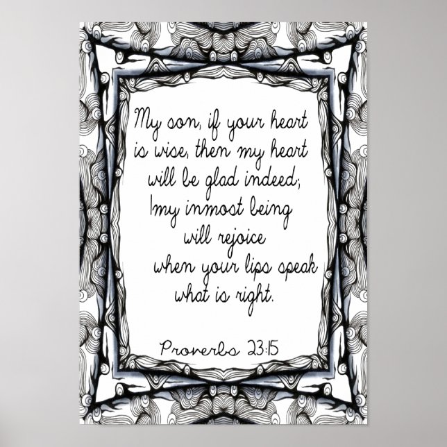 Poster Proverbes à mon fils (Devant)
