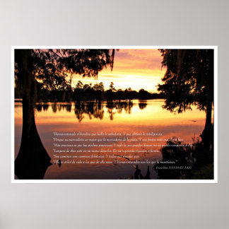 Poster Proverbios 3 : 13-18 con Arboles