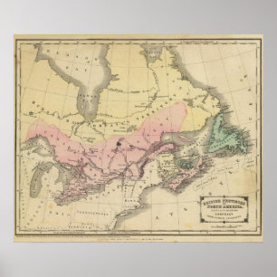 Poster Provinces britanniques de l'Amérique du Nord