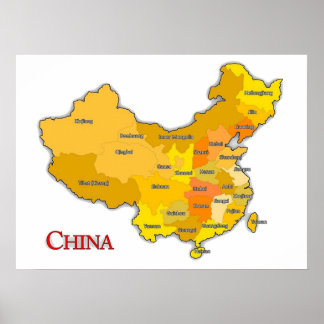 POSTER PROVINCES DE CHINE