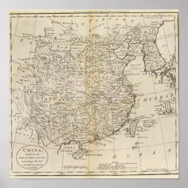 Poster Provinces de Chine (Devant)