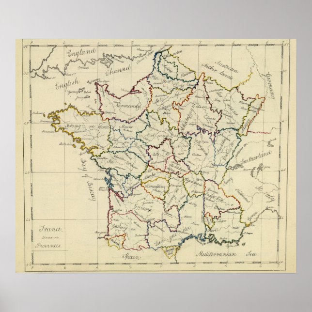Poster provinces de France (Devant)