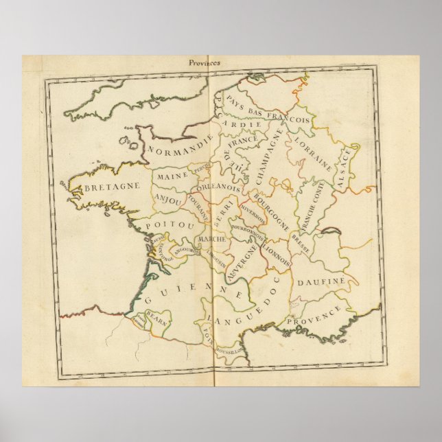 Poster Provinces, France (Devant)