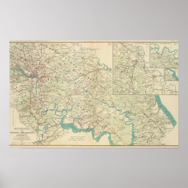 Poster Proximité Richmond, Va, Péninsule (Devant)