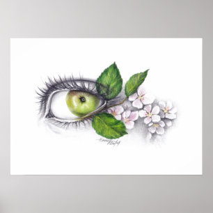 Poster Prunelle de mon oeil crayonnent la copie d'affiche