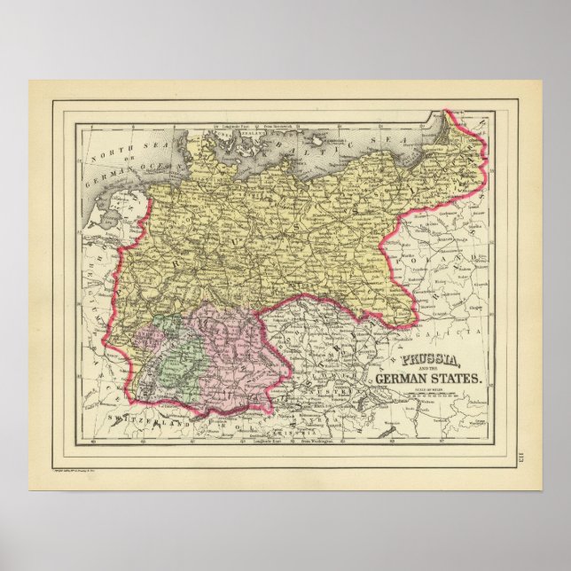 Poster Prusse, États allemands (Devant)