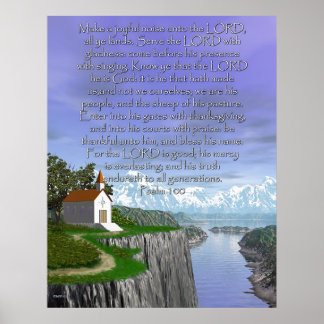 Poster Psalm 100 (Version Tall)