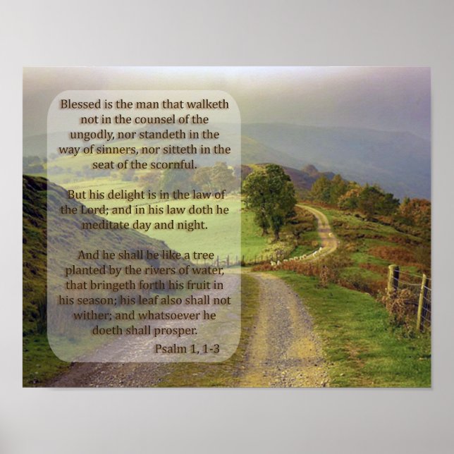 POSTER PSALM 1, 1-3 (Devant)