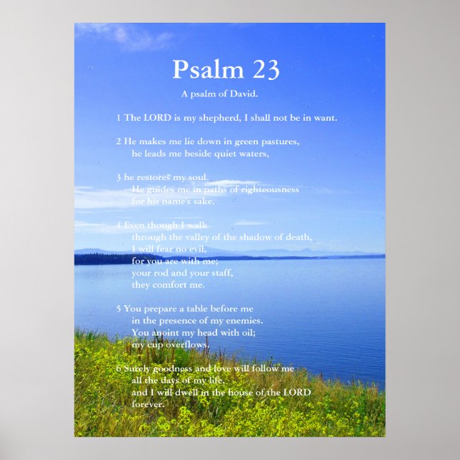 Poster Psalm 23 Grand Teton National Park (Devant)
