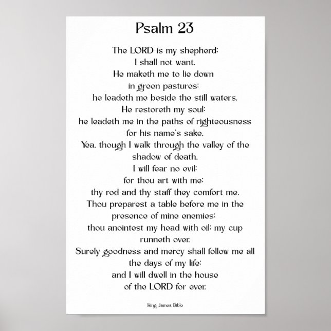 Poster Psalm 23 KJV   (Devant)