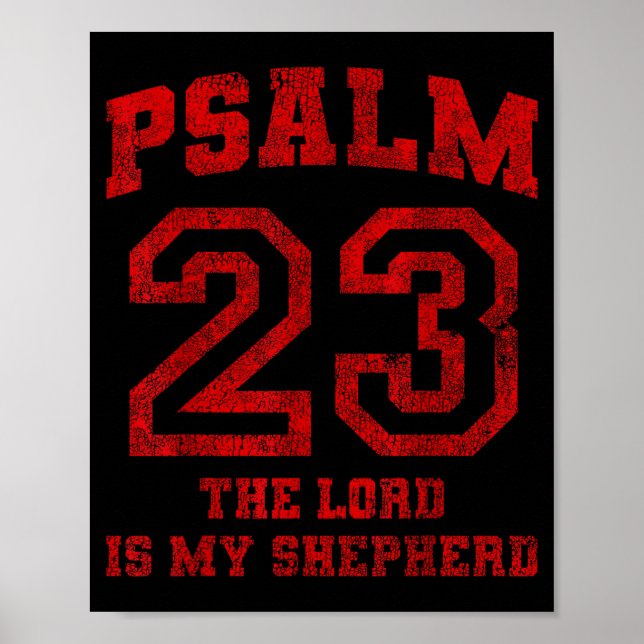 Poster Psalm 23 The Lord Is My Shepherd  (Devant)