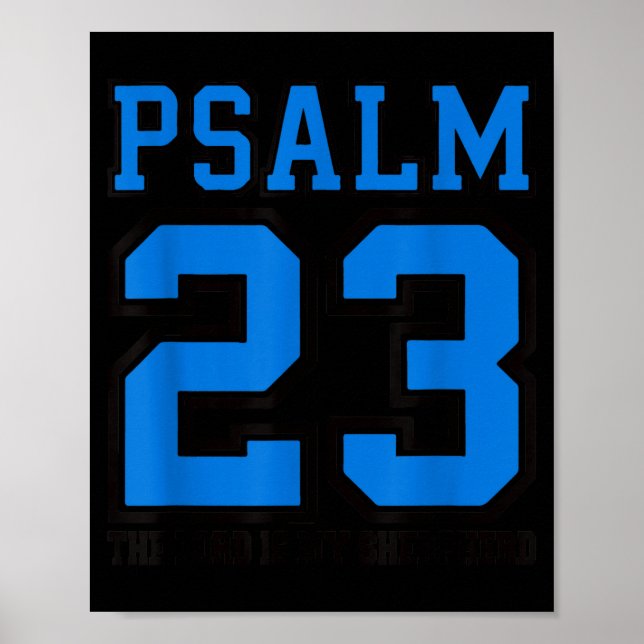 Poster Psalm 23 The Lord Is My Shepherd Funny Christian T (Devant)
