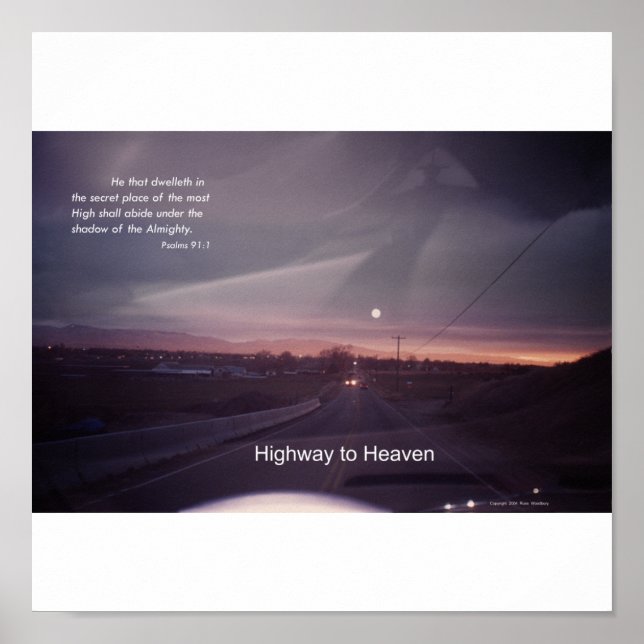 Poster Psalm 91 Autoroute vers le Ciel (Devant)