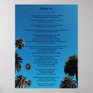 Poster Psalm 91 King James Version Ajouter Nom Christian