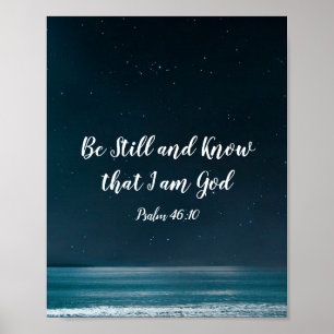 Poster Psalm Be Still and Know I Am God