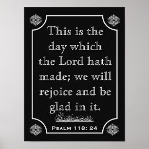 Poster Psalms 118: 24 --- Art Print
