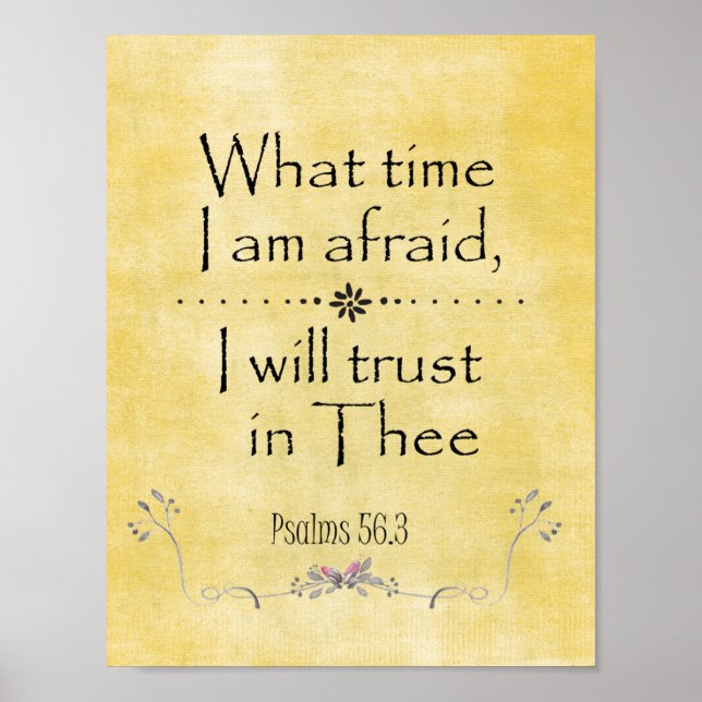 Poster Psalms Trust KJV Bible Verse (Devant)