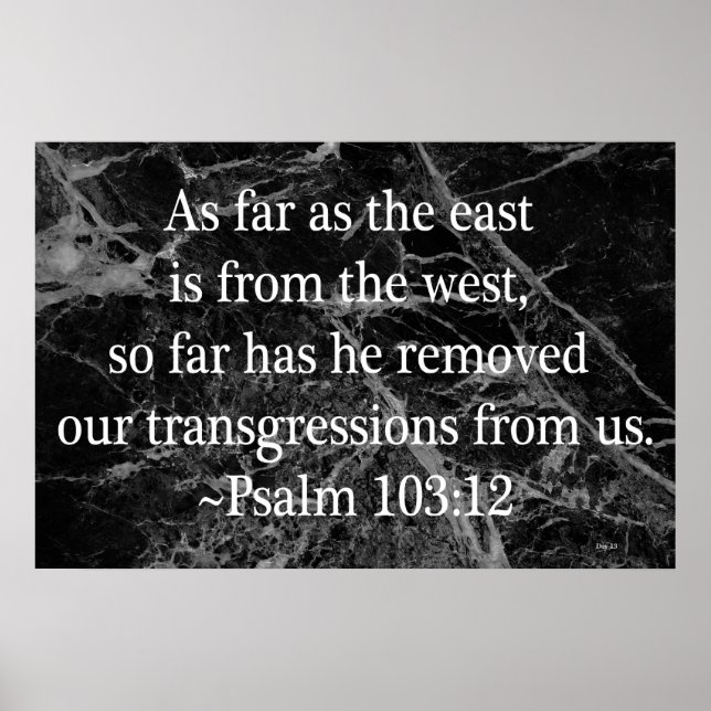 Poster Psaume 103:12 (Devant)