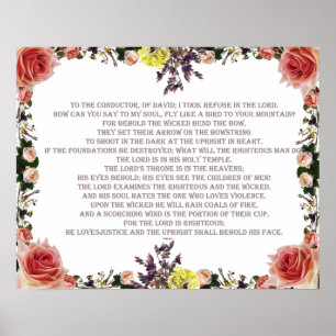 Poster Psaume 11, Le Seigneur Aimait La Justice,