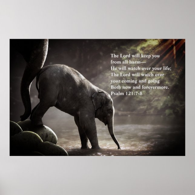 Poster Psaume 121:7-8 Prophétique (Devant)