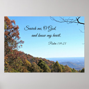 Poster Psaume 139:23 Cherchez-moi, ô Dieu...