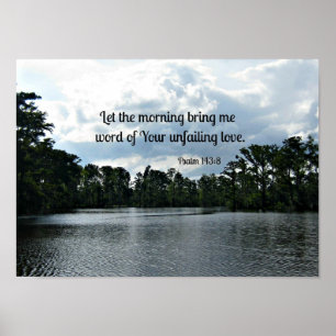 Poster Psaume 143:8 Que le matin me parle....