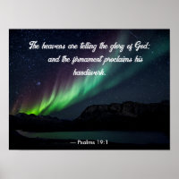 Psaume 19:1 Aurora Borealis et étoiles