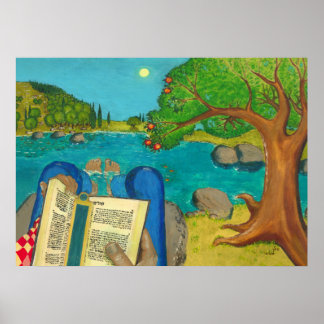 Poster Psaume 1 dans la Bible hébraïque Peintures chrétie