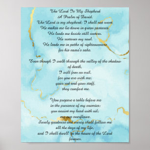 Poster Psaume 23 citations bibliques