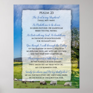 Poster Psaume 23 - Le Seigneur est mon Pasteur