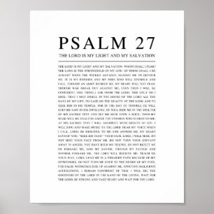 Poster Psaume 27 Le Seigneur est Ma Lumière et Mon Salut